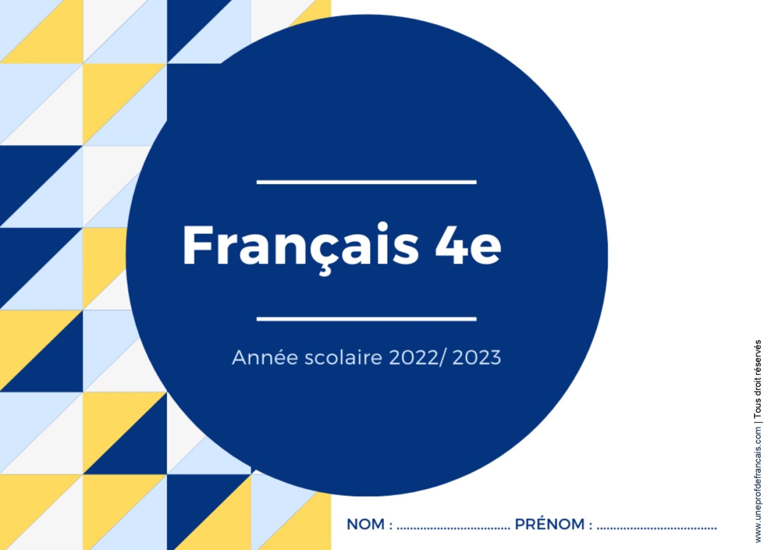 Image Francais Pour Page De Garde 4eme uneprofdefrancais.com